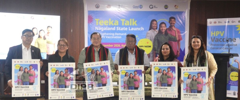 Principal Director Dr Keveduyi Theyo along with officials during the launching of ‘Teeka Talk’ in Kohima on September 17.  (DIPR Photo)